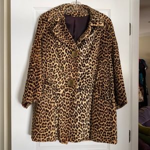 Vintage leopard swing coat